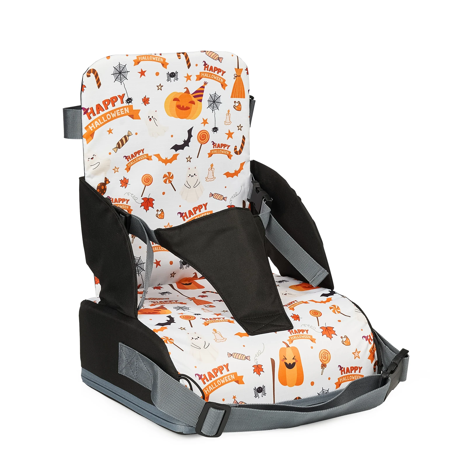 Siège d'appoint de voyage pour bébé, chaise de cuisine, sangles lavables en PU, structure de sécurité, rehausseur portable pour tout-petit