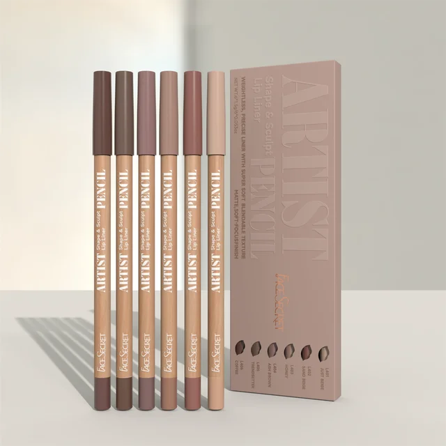 Face Secret Artist Shape Sculpt Lip Liner Pencil Set, Weightless Precise Liner with Super Soft Blendable Texture Matte Soft – Image 2