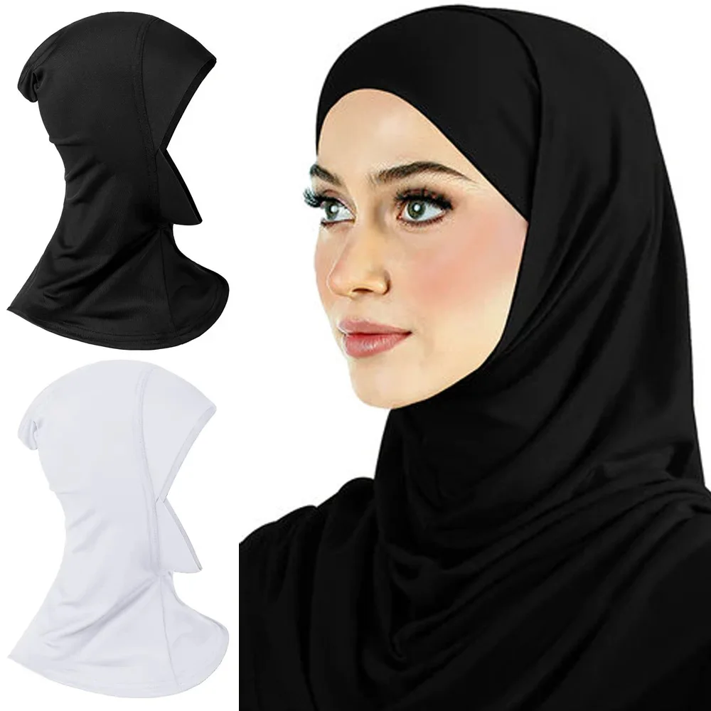 Turban musulman extensible réglable pour femme, châle à couverture complète du cou, casquette hijab modal, sous-écharpe du Ramadan