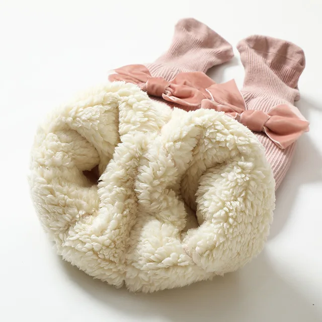Collants chauds épais en coton à rayures pour filles, pantalons solides pour bébés filles de 1 à 6 ans, nouvelle collection hiver – Image 5