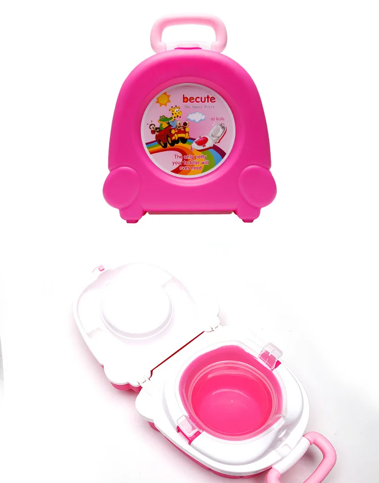 Toilette portative d'entraînement de pot pour garçons et filles, chaise de pot de voyage pliable pour tout-petit, intérieur et extérieur, facile à nettoyer