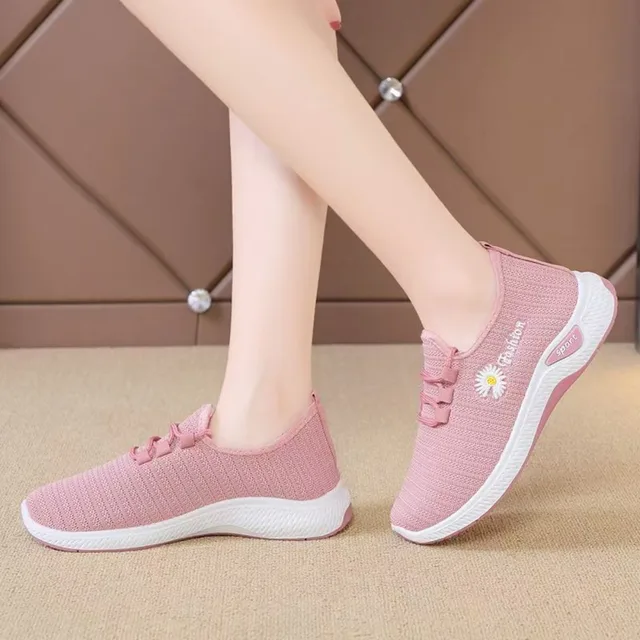 Chaussures de course légères pour femmes, baskets pour adultes, chaussures en filet, baskets confortables à semelles souples, chaussures simples décontractées respirantes pour femmes – Image 4