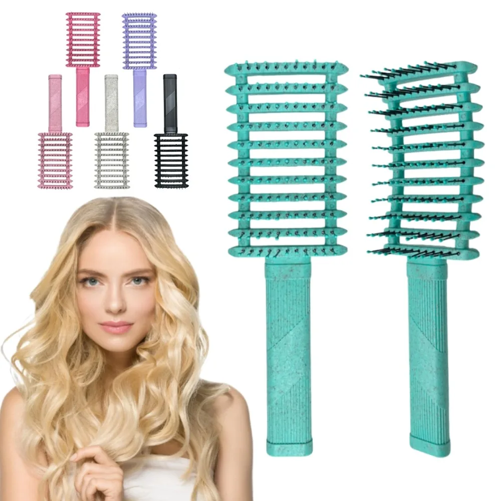 Brosse à cheveux bouclés pour femmes, brosse de coiffure, ajourée, démêlante, peigne à cheveux emmêlé, outils de Massage du cuir chevelu