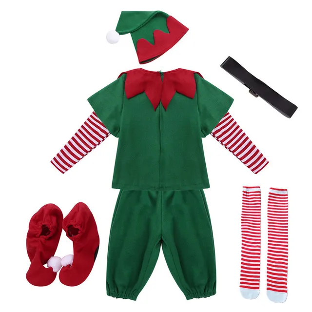 Costume de noël pour filles, elfe vert, Festival du père noël, vêtements pour enfants, nouvel an, robe fantaisie, robe de fête de noël, 2024 – Image 5