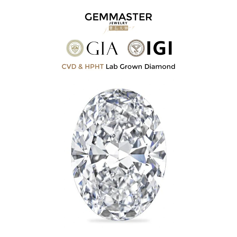 Oval Lab Grown Diamond CVD HPHT 1ct 3ct 5ct D E F Lab Diamond VVS VS Clarity IGI GIA certificate Loose Diamond Egg Dhaped