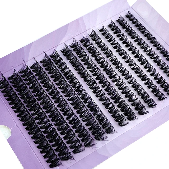Extension de cils fins en vison, cils noirs individuels, volume russe 3D, grappe de cils, maquillage, 280 faisceaux, 60D, 80D, 0.05mm – Image 2
