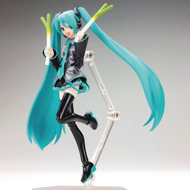 Figurines d'action FIGMA Hatsune Miku, articulations mobiles contenant les accessoires de décoration de bureau, Collection de modèles en PVC, jouets cadeaux pour enfants – Image 3