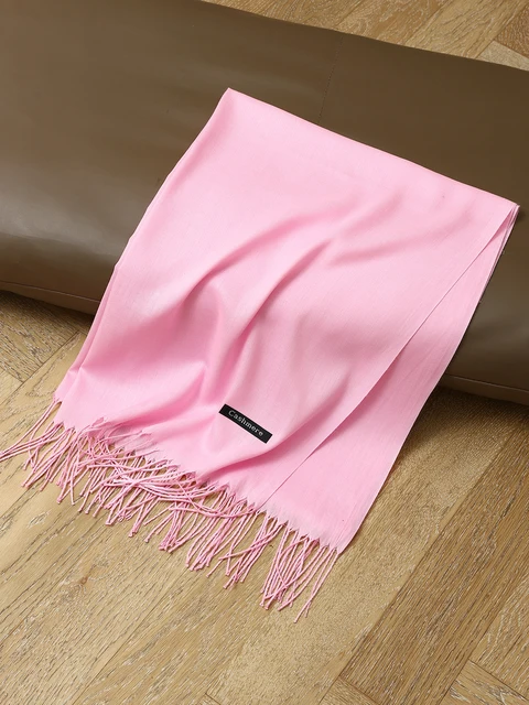 180*70 cm couleur unie doux femmes écharpe cachemire dame châle enveloppement automne hiver pashmina unisexe femme hijab bandeau livraison gratuite – Image 4