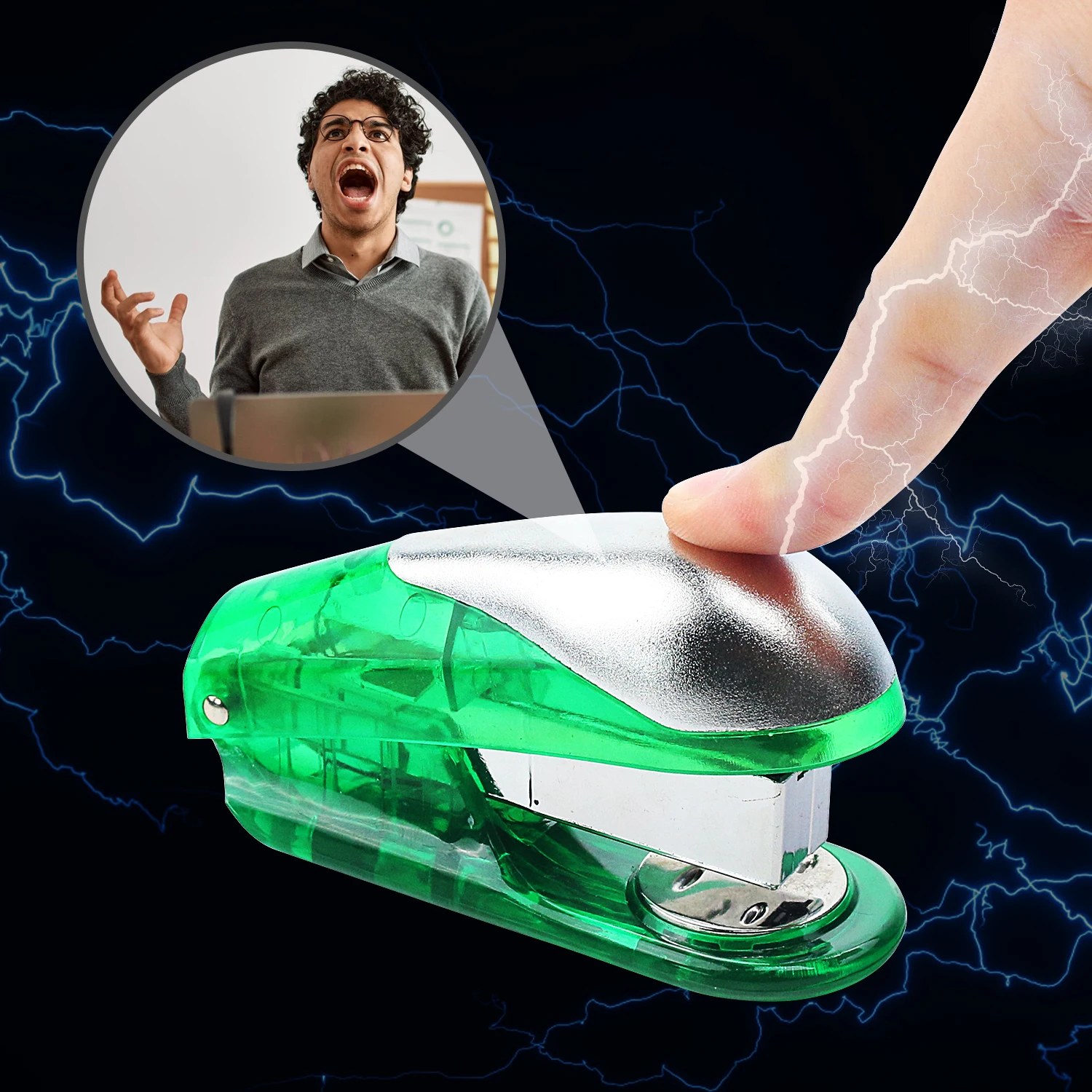 Agrafeuse électrique pour toute la personne, jouet de simulation de parodie, utilisé pour le divertissement entre amis