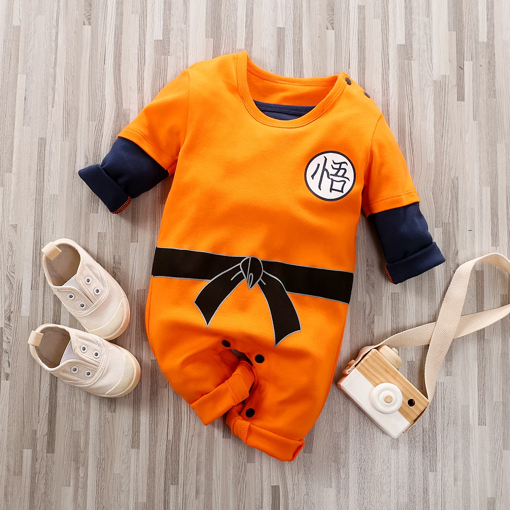 Grenouillère à manches longues pour bébé garçon de 0 à 18 mois, combinaison barboteuse pour nouveau-né, costume de cosplay de dessin animé, printemps et automne