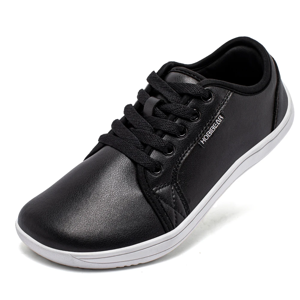 HOBIBEAR chaussures minimalistes pour hommes femmes bout large pieds nus zéro chute chaussures décontracté en cuir artificiel léger marche baskets