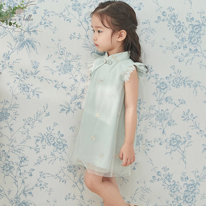 DB2221771 dave bella-Robe d'été à fleurs pour bébés filles, tenue de soirée avec petit sac, vêtements lolita pour enfants, 2 pièces