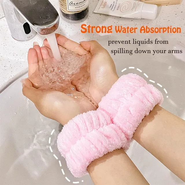 6 pièces bandeau Spa pour laver le visage soins de la peau bandeaux et bracelets bandes de cheveux Clips ensemble pour la beauté des cheveux du visage – Image 2