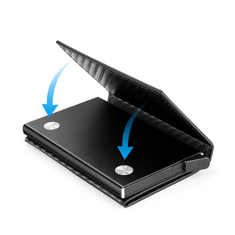 Aimant Rfid blocage porte-carte portefeuilles hommes mince mince Cartera en cuir porte-monnaie petit mâle noir Walet Mini portefeuilles pour hommes