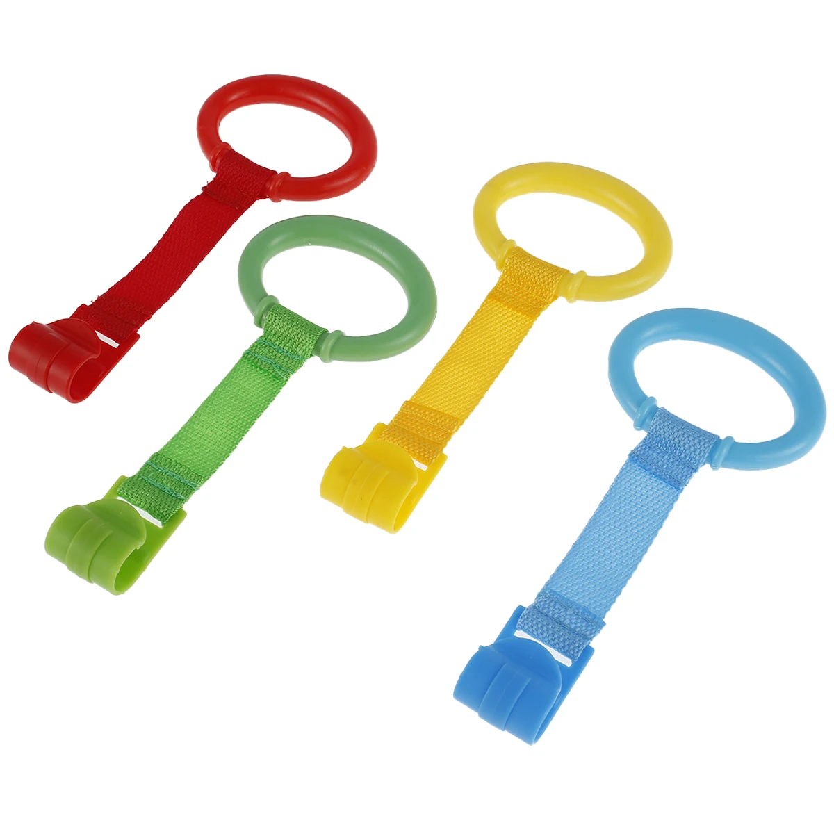 Anneaux de traction pour berceau de bébé, 4 pièces, pour l'entraînement à la marche, anneau de Protection ergonomique pour bébé, anneaux d'assistant de marche