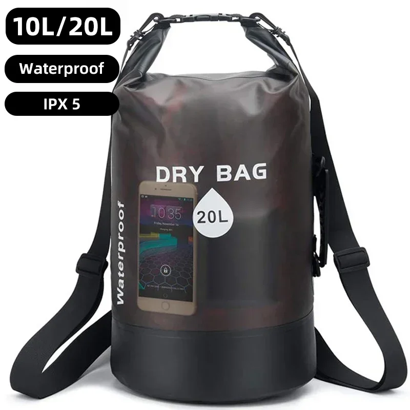10L 20L sac sec sac de rangement étanche pochette pour natation Trekking Rafting canotage kayak Rafting sacs secs sac à dos XD117Y