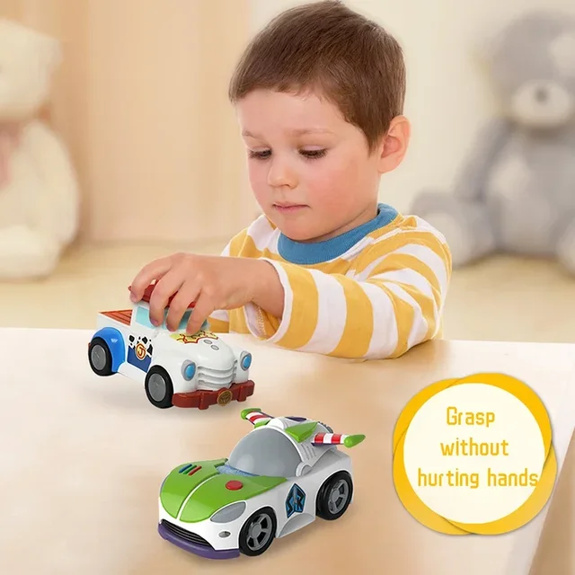 Disney Toy Story Buzz Lightyear Woody Jessie Rex Alien modèle de dessin animé inertiel Pull-back roue libre voiture jouets Collection enfants cadeau – Image 4