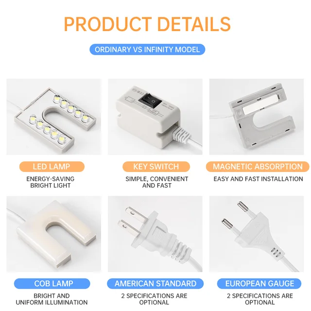 Lampe d'éclairage LED haute luminosité pour machine à coudre – Image 5