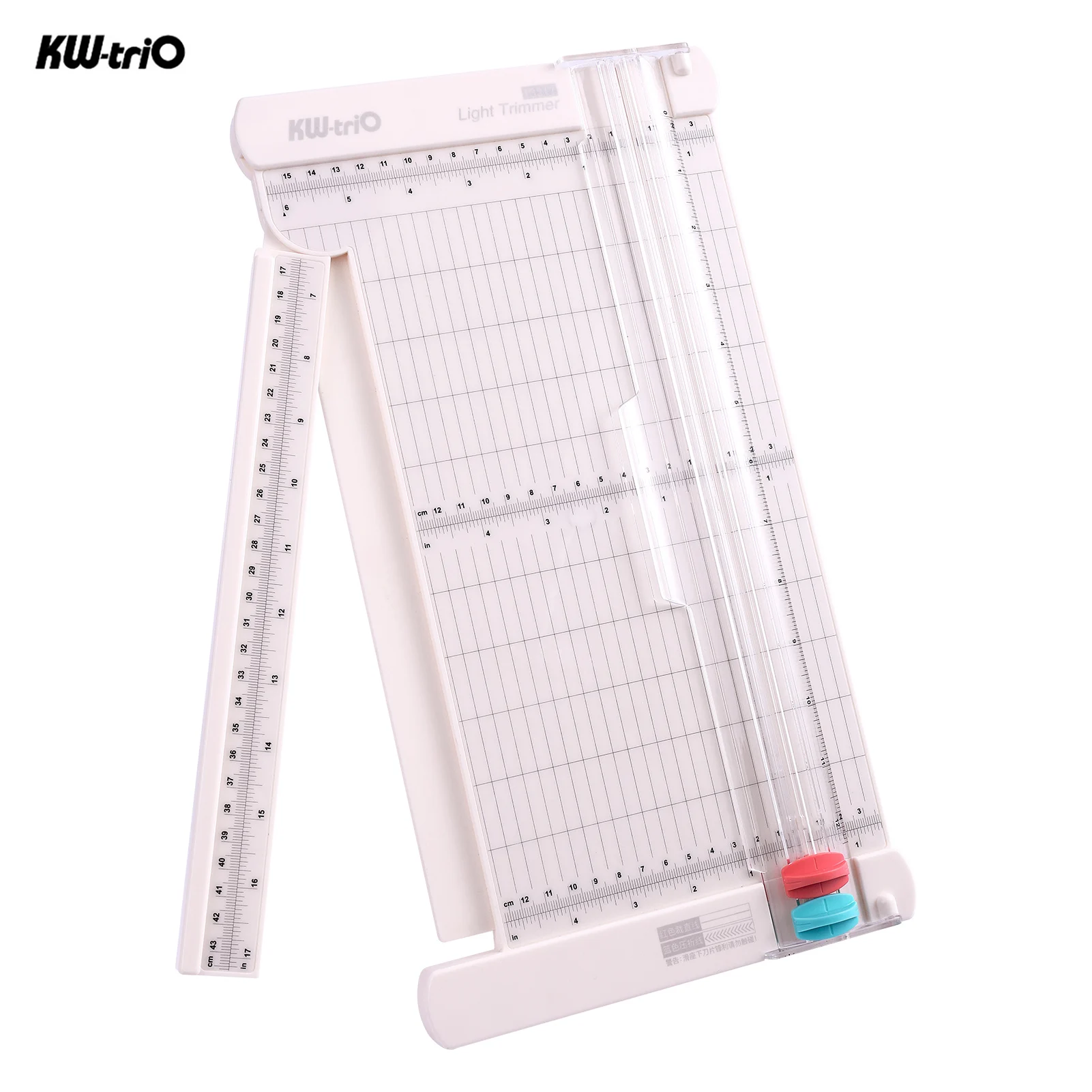KW-trio-Coupe-papier portable avec bord droit, coupe-papier artisanal de bureau, longueur de coupe de 12.6 pouces, possède une tête de coupe-ligne