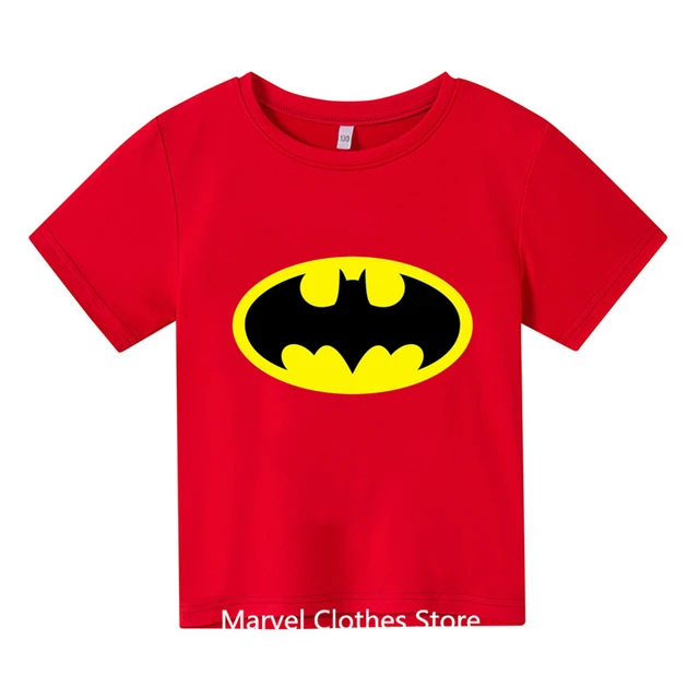 T-shirt Batman pour enfants, Streetwear décontracté, Vêtements pour garçons et filles, Top Anime, Mignon, Nouveau, 2024 – Image 5