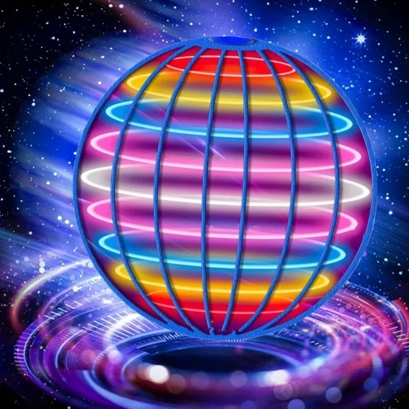 Flying Ball Magic Boomerang avec lumières LED pour enfants, Flyorb, Drone Hover Ball, Fly Nova Orb, Spinner Fidget Toys, Cadeau