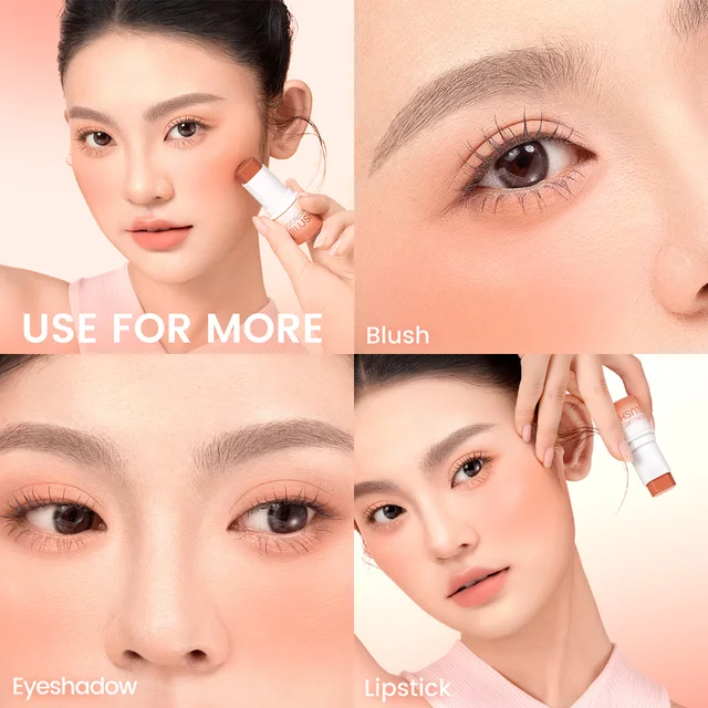 FOCALLURE – bâton de fard à joues imperméable pour le visage, longue durée 3 en 1, fard à paupières mat, rouge à lèvres, surligneur, maquillage, cosmétiques pour femmes – Image 3