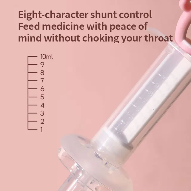 Distributeur de médicaments pour bébé, distributeur d'aiguilles sans BPA pour enfants, distributeur compte-gouttes à presser de qualité alimentaire, Anti-étouffement, sucette compte-gouttes – Image 4