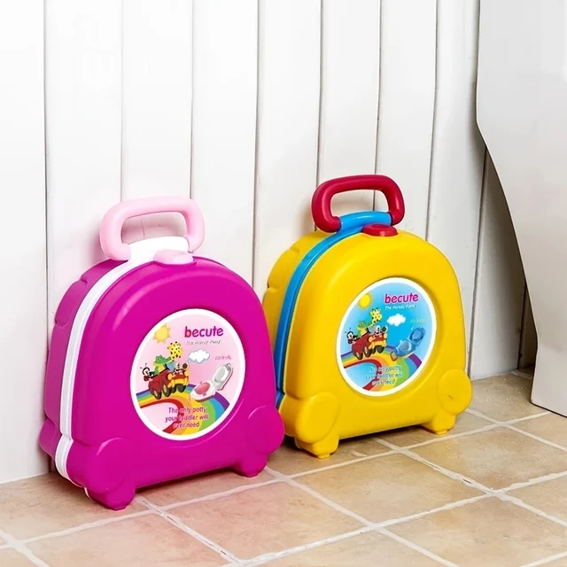 Toilette portative d'entraînement de pot pour garçons et filles, chaise de pot de voyage pliable pour tout-petit, intérieur et extérieur, facile à nettoyer – Image 4