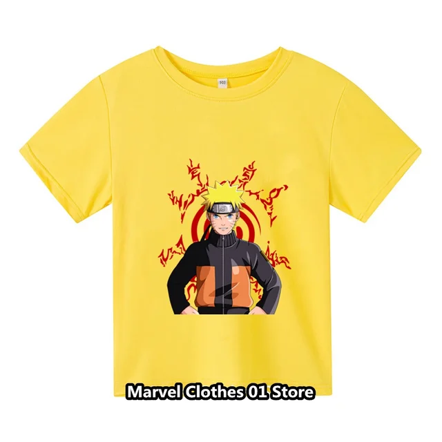 T-Shirt à Motif de Dessin Animé Naruto Kawaii pour Enfant, Vêtement Décontracté, à la Mode, pour Fille et Garçon – Image 4