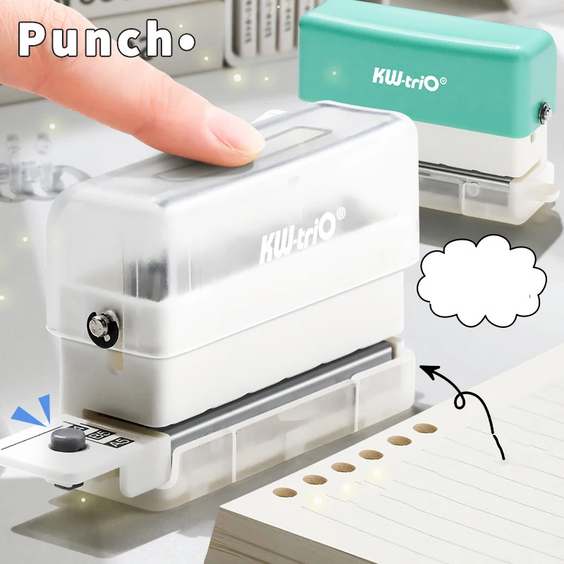 A5/B5/A4 Paper Punch, Can Make Six Holes at Once, Scrapbook Hole Puncher, Five Colors of Binding Supplies