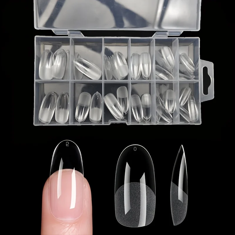 Ensemble de faux ongles ronds et longs N64.12, pointes d'ongles à colle semi-256 pré-fabriquées, adaptées à la couverture complète des faux acryliques, salon de bricolage à domicile, 120 pièces