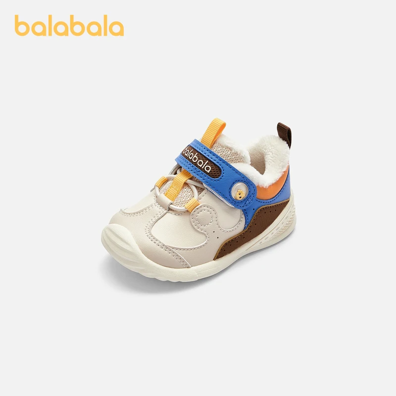 Balabala-Chaussures de marche légères en velours pour bébé, souliers pour enfant, garçon, fille, fonctionnel, anti-alde, nouveau, hiver, 2024