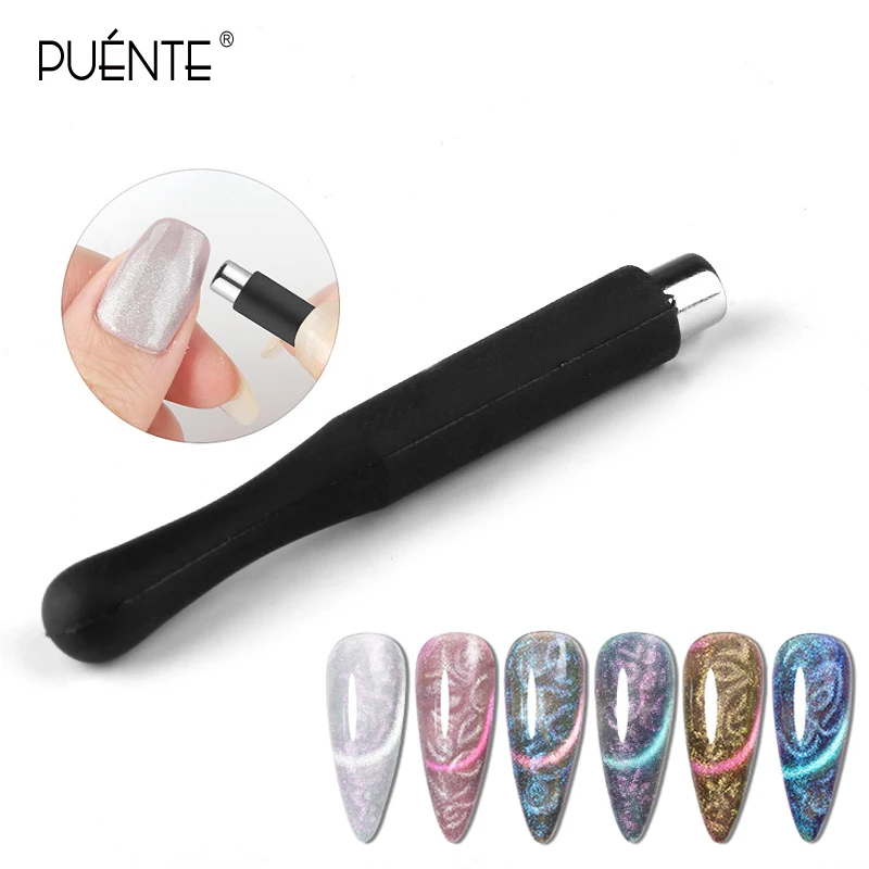 Bâton magnétique en Silicone noir pour Gel pour ongles œil de chat, panneau magnétique à effet fort, bande de ligne 3D, outils de stylo magnétique puissant, 1 pièce