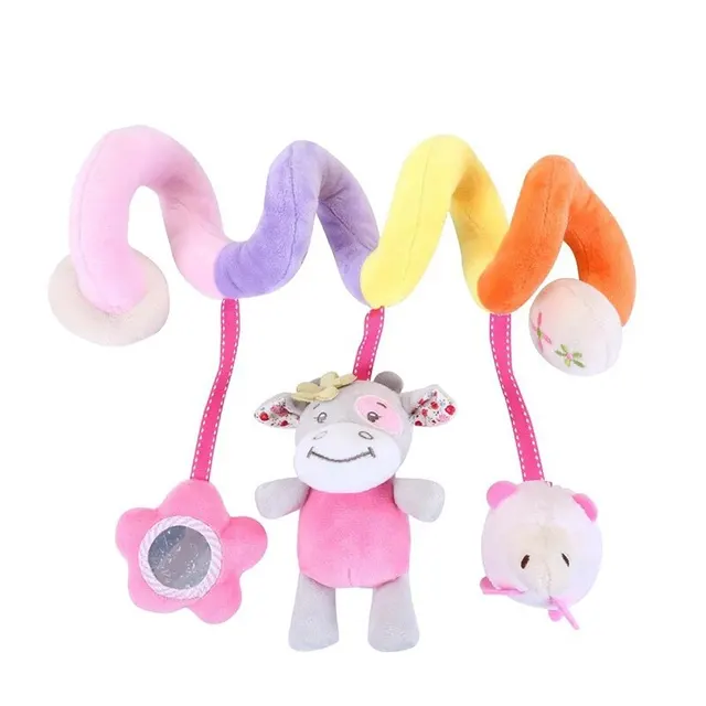 Caterpillars colorés, chariot pour bébé, accessoires de dessin animé, pendentif, jouet apaisant pour bébé, lit environnant, Animal mignon, jouet apaisant – Image 4