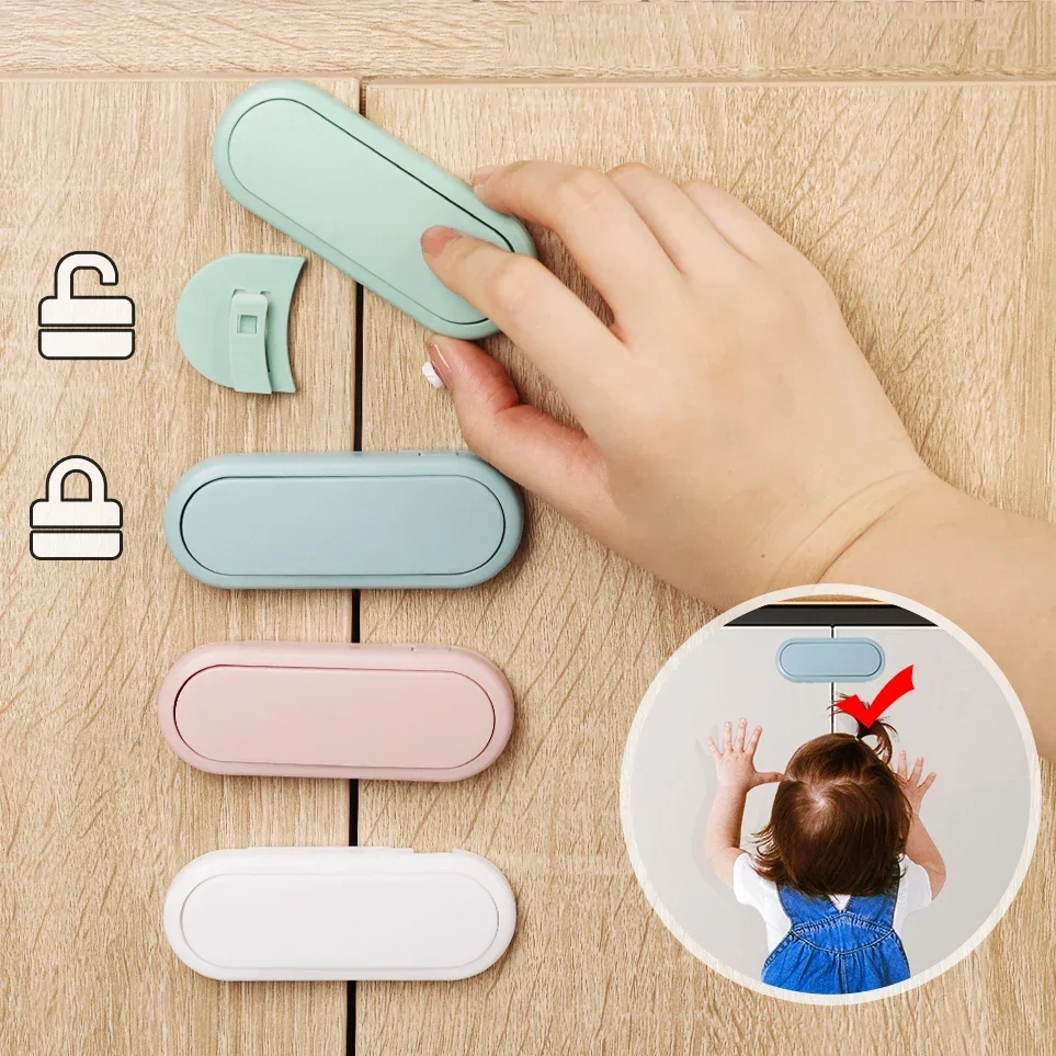 Serrures de sécurité multifonctions pour enfants, Anti-pincement, serrure à main pour porte d'armoire, protection pour tiroir de réfrigérateur