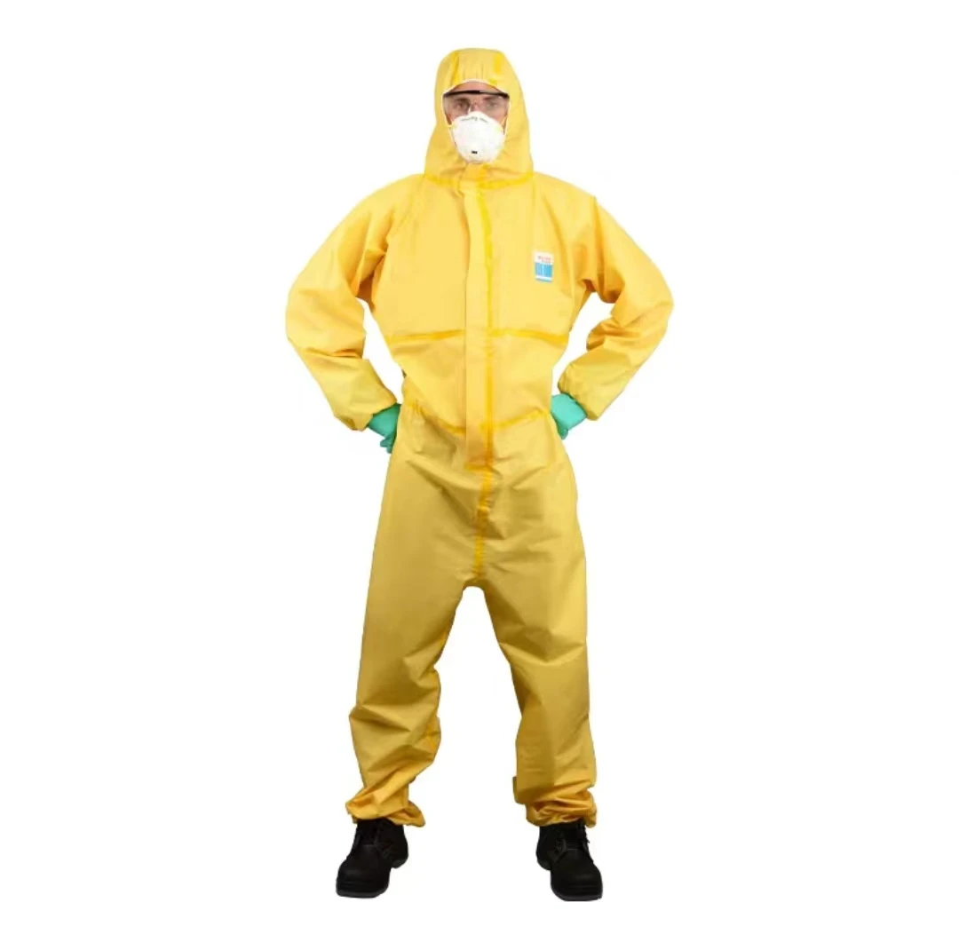 Vêtements de Protection chimique une pièce, combinaison de travail, liquide chimique dangereux, Protection résistante aux acides sulfuriques et aux alcalis