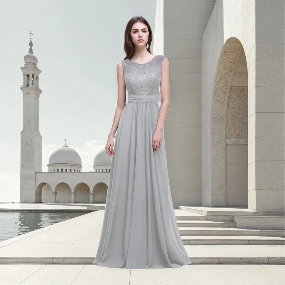 Robes de demoiselle d'honneur en dentelle grande taille pour femmes, dos en V sexy, robe longue, pas cher, mariage, soirée formelle, Rh, quelle que soit, soirée, 123