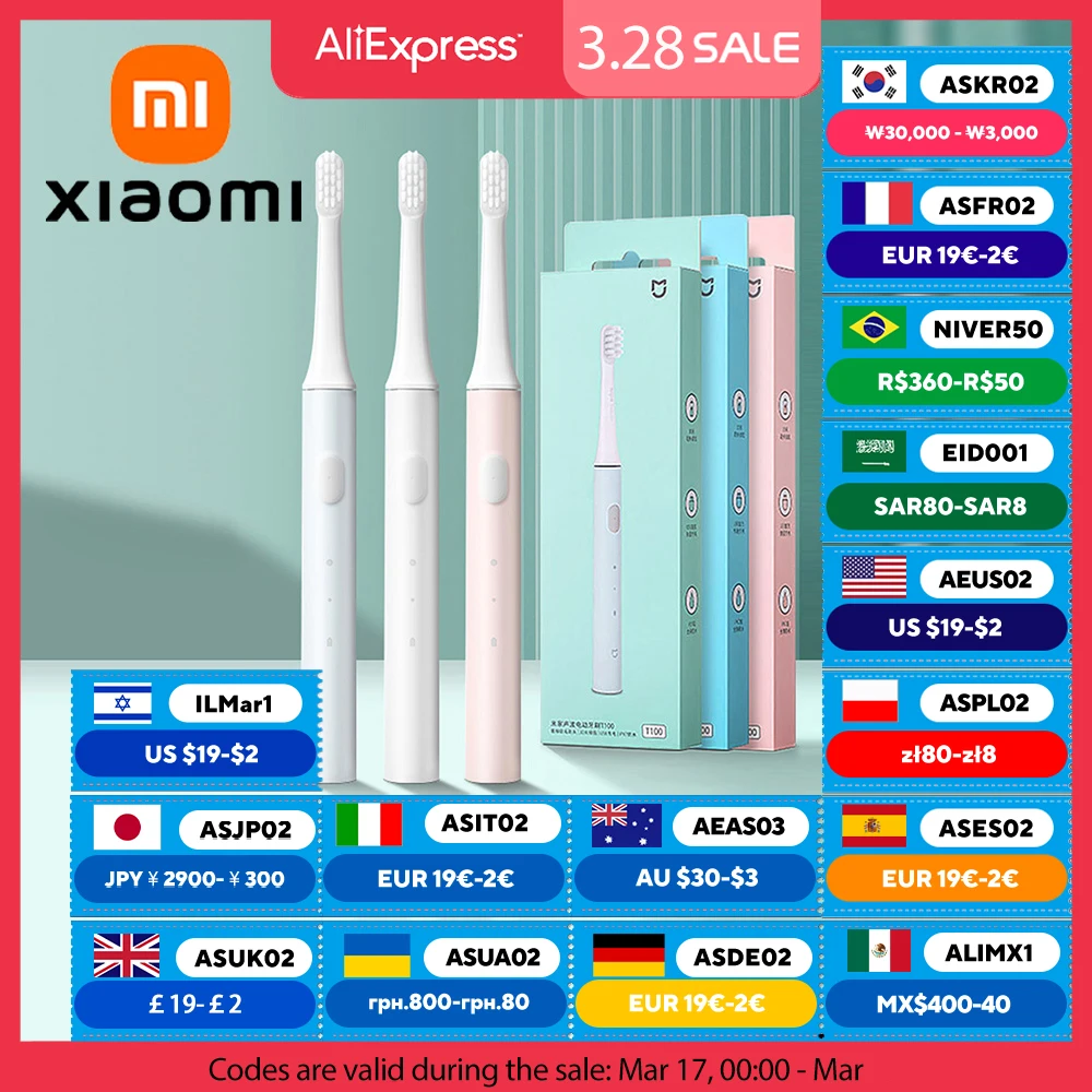 XIAOMI MIJIA T100 brosse à dents électrique sonique sans fil brosses à dents rechargeables USB brosse à dents automatique Ultra sonique étanche