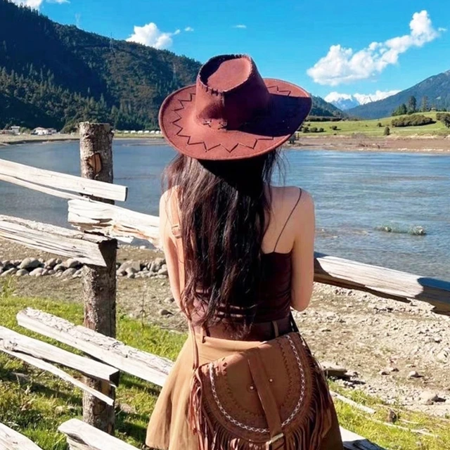 Fashion Simple Adult Cowboy Hat Western Cowgirl Hats Halloween Birthday Costumes Accessories Holiday Decorations – Image 3