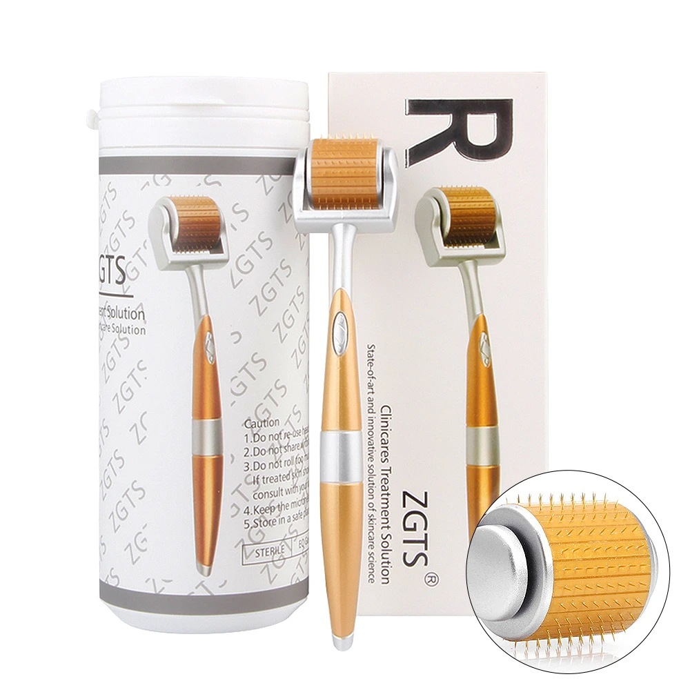 ZGTS192 Derma Roller – micro-aiguilles en titane sans couture, pour soins de la peau, traitement du corps, croissance de la barbe, re-croissance des cheveux