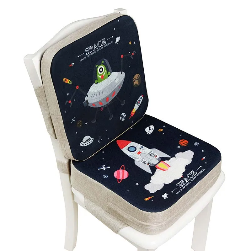Coussin de siège rehausseur pour enfants, coussin de chaise augmenté, antidérapant, imperméable, pour salle à manger pour bébé, réglable