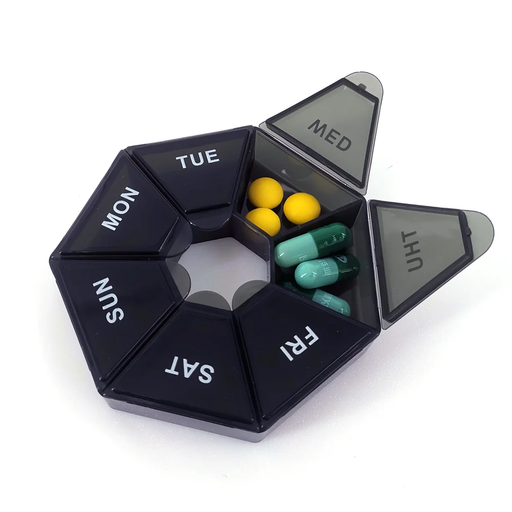 Mini petite boîte à pilules de vitamines de voyage Portable, étuis à pilules, conteneur organisateur de comprimés de stockage, grilles de 7 jours, médicaments, huiles de poisson
