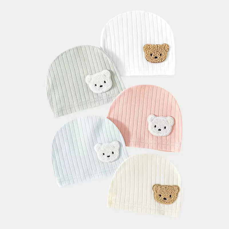 Chapeau pour nouveau-né, modèles de printemps et d'automne de 0 à 3 mois, chapeau fœtal 100% coton pour garçons et filles, accessoires pour nourrissons