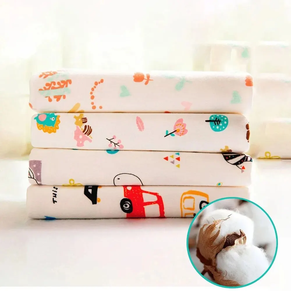 Tapis à langer imperméable réutilisable pour nouveau-né, couverture de matelas pour bébé en tissu de coton, tapis de Table