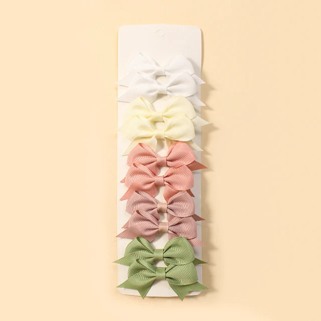 Pinces à cheveux pour bébé, 10 pièces, nœuds mignons, couleur bonbon, épingles à cheveux princesse pour filles, Barrettes, accessoires pour cheveux d'enfants – Image 6