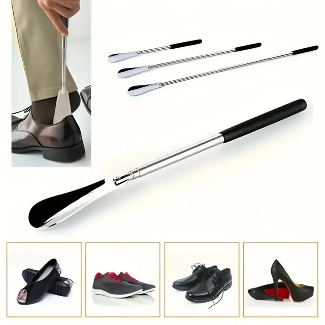 Extracteur de chaussures rétractable en acier inoxydable, assistant de chaussures, adapté aux hommes et aux femmes, 1 pièce – Image 4