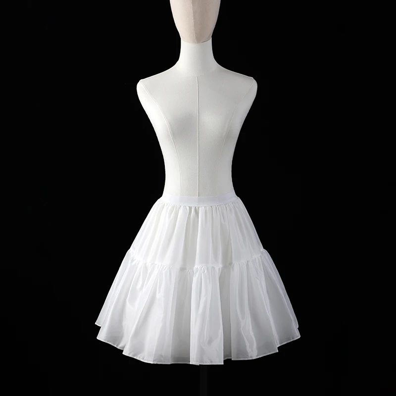 Support de jupe en fil de cristal Lolita, tissu de satin de barbe à papa, noir, fil doux désossé