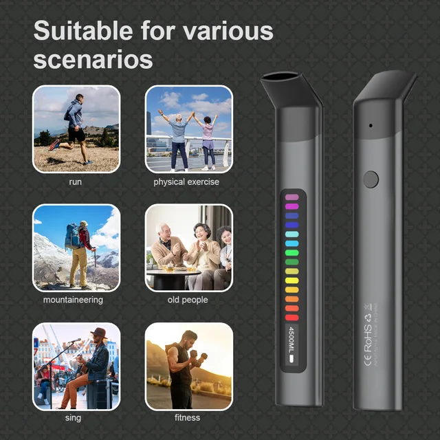 Portable Electronic Breathing Trainer Tester, Running, Mountaineering, Fitness, Yoga and Other Aerobic Exercise – Image 2