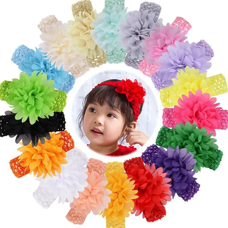 Bandeau de sauna en nylon pour bébé fille, turban élastique doux, nœud rond, accessoires pour cheveux, 1 pièce