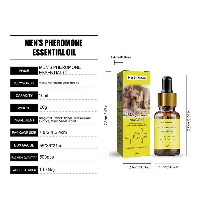 Huile de sexuellement de Phéromone Infusée pour Homme et Femme, Accessoire pour Attirer les Femmes, 10ml – Image 6